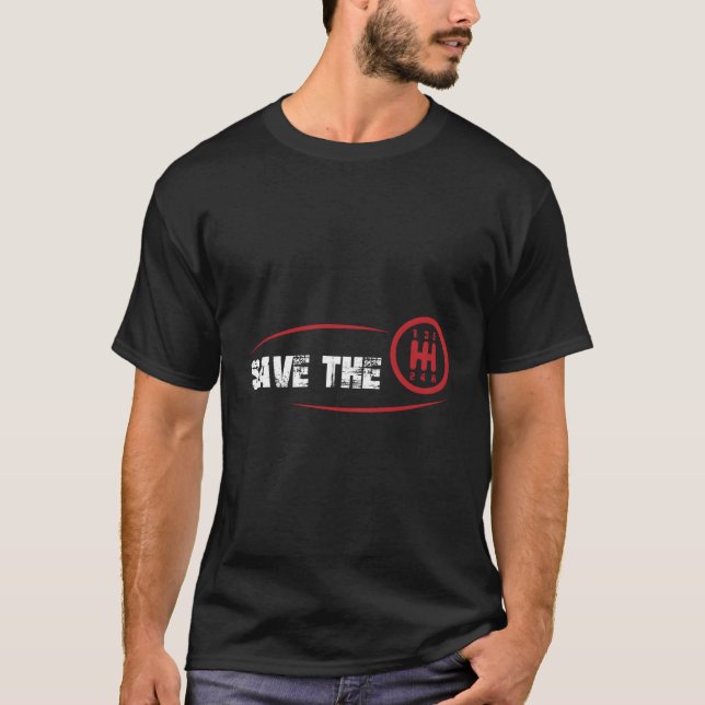 Spara Stapelmanuell transmission med tre stift Gi T Shirt (Framsida)