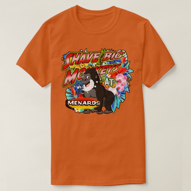 Spara stora apor på menyer t shirt (Design framsida)