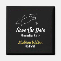 Spara Studentfesten Datum | Faux Guld Gräns