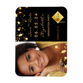 Spara studentfesten Datumfoto 2022 svart Magnet