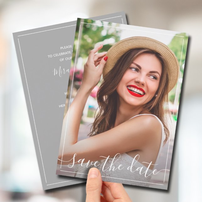 Spara Studentfesten Datumfoto Inbjudningar (Skapare uppladdad)