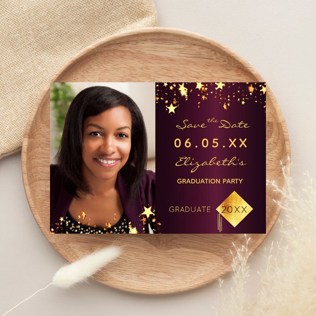 Spara studentfestens burgundfotot 2023 datumet (Skapare uppladdad)