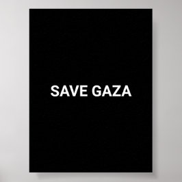 Spara Svartvit anpassningsbar i Gaza minimalistisk Poster