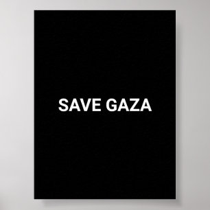 Spara Svartvit anpassningsbar i Gaza minimalistisk Poster