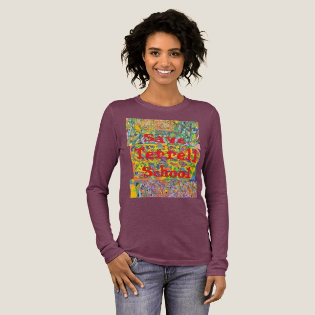 Spara Terrell School abstrakt konst T Shirt (Hel framsida)