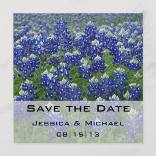 Spara Texas Bluebonnets Blommigt Datumet