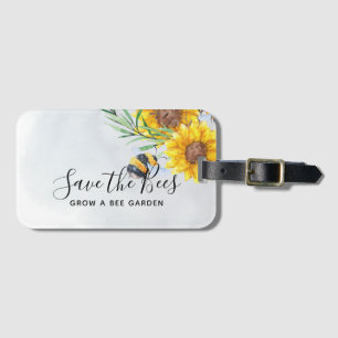 Spara The Bees - Citat, Slogans Ord Solblommor Bagagebricka