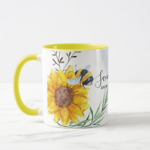 Spara The Bees - Citat, Slogans Ord Solblommor Mugg