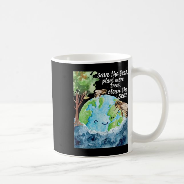 Spara The Bees - Environmental Protection Earth Da Kaffemugg (Höger)