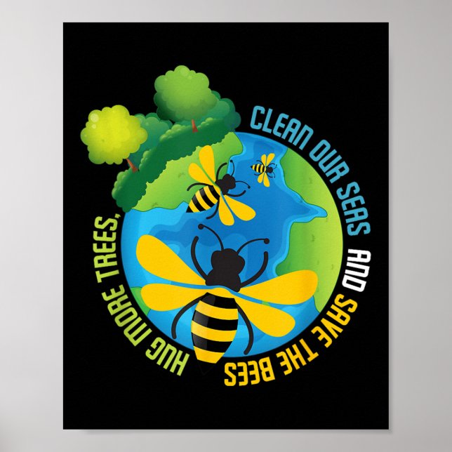 Spara The Bees - Environmental Protection Earth Da Poster (Framsidan)