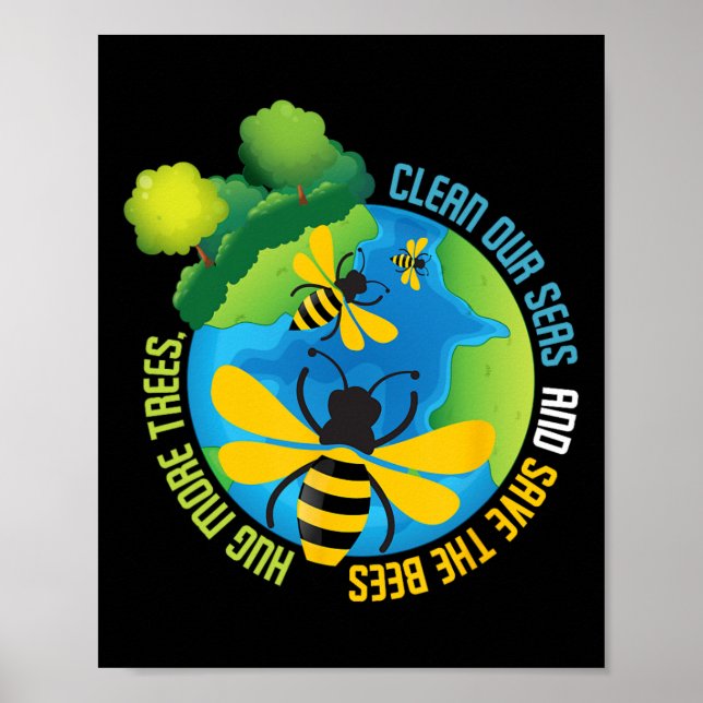 Spara The Bees - Environmental Protection Earth Da Poster (Framsidan)
