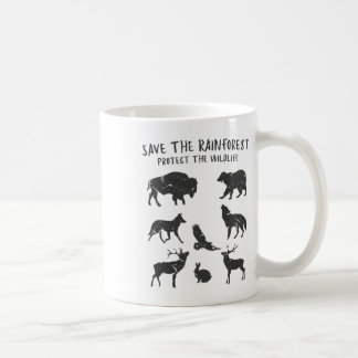 Spara The Rainforest Protection the Wildlife Anima Kaffemugg
