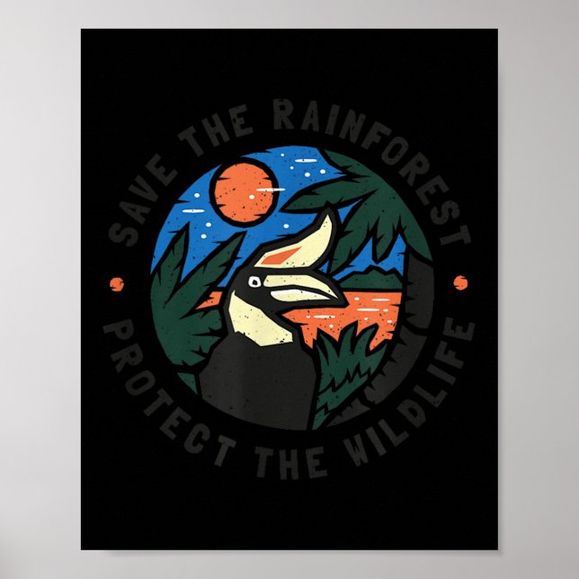 Spara The Rainforest Protection the Wildlife Poster (Framsidan)
