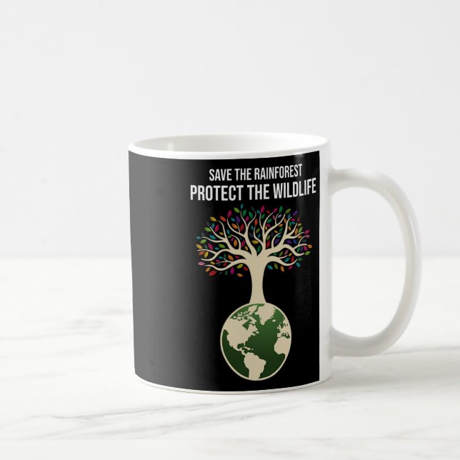 Spara The Rainforest Protection the Wildlife Vinta Kaffemugg (Höger)