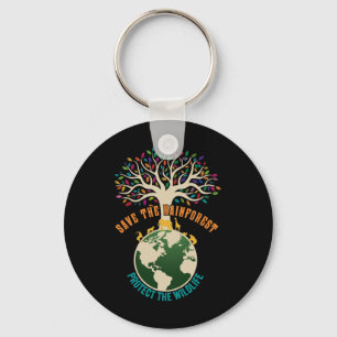 Spara The Rainforest Protection the Wildlife Vinta Nyckelring