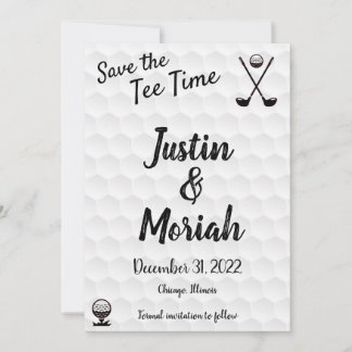 "Spara the time" Save Date Card - Golf Them Spara Datumet
