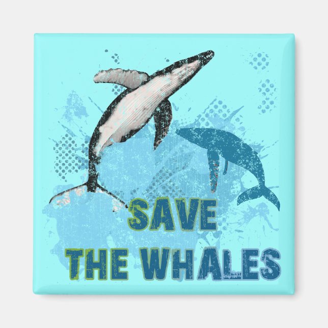 SPARA THE WHALES MAGNET (Framsidan)