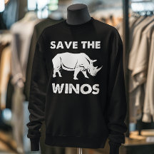 "Spara the Winos" Funny Vin Älskare Rhino