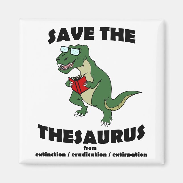 Spara Thesaurus Dinosaur Magnet (Framsidan)