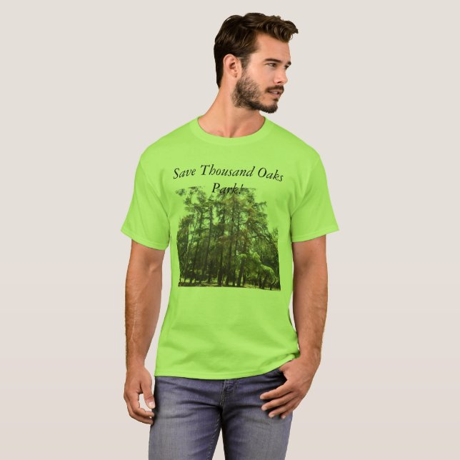 Spara Thousand Oaks Park - hawks och uggla behöver T Shirt (Hel framsida)