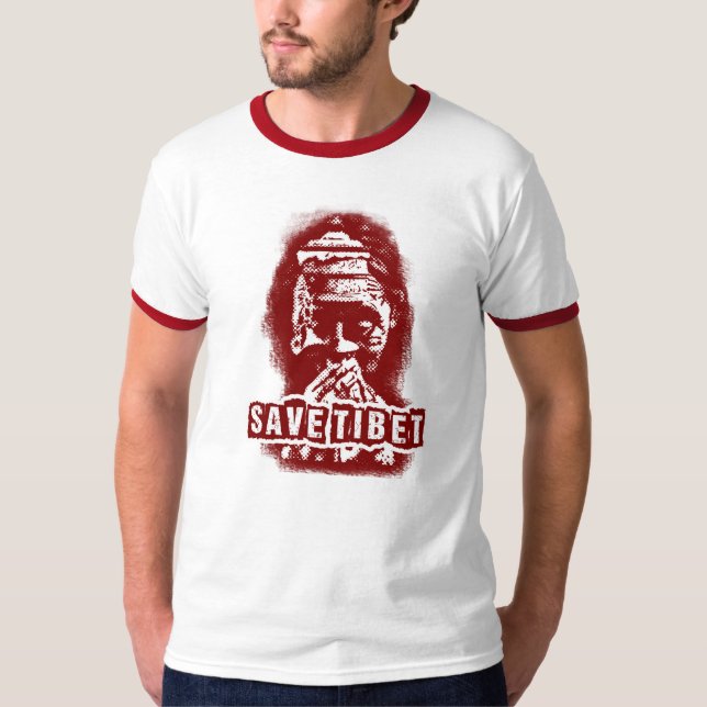 SPARA TIBET~! FRI TIBET! T-SHIRT (Framsida)