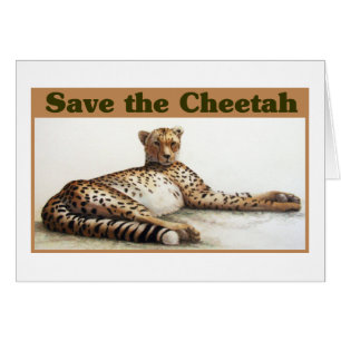 Spara till Cheetah Hälsningskort