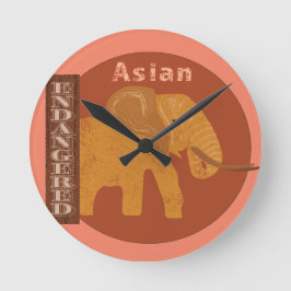 Spara till elefanterna rund klocka