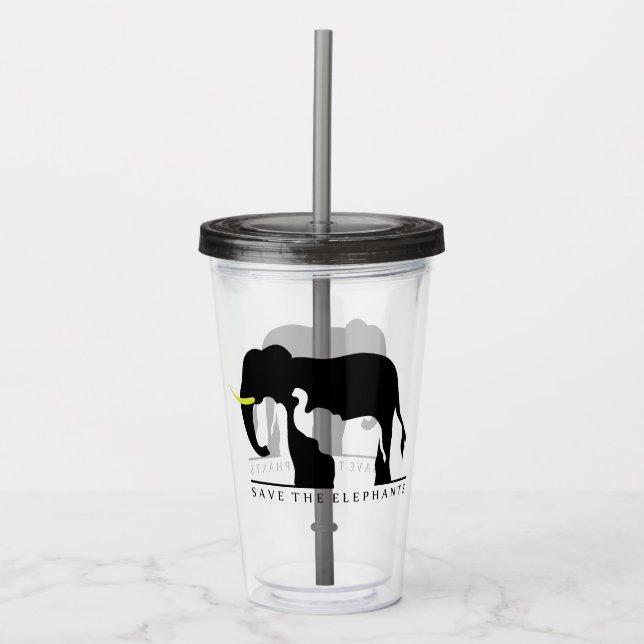 Spara till elefanterna take away mugg (Framsida)