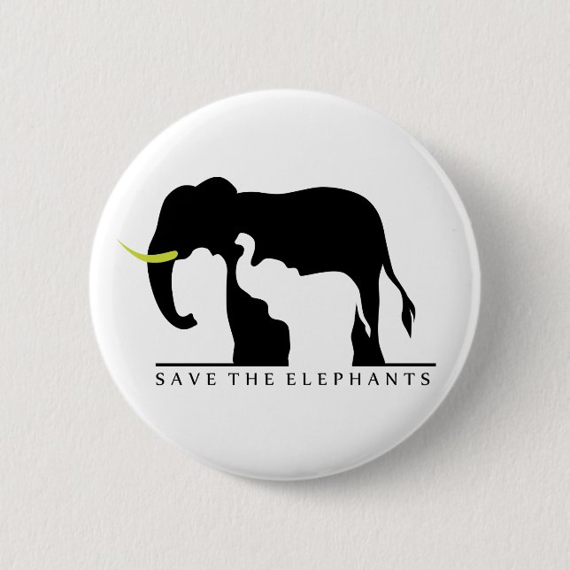 Spara till elefanterna (vita) knapp (Framsida)