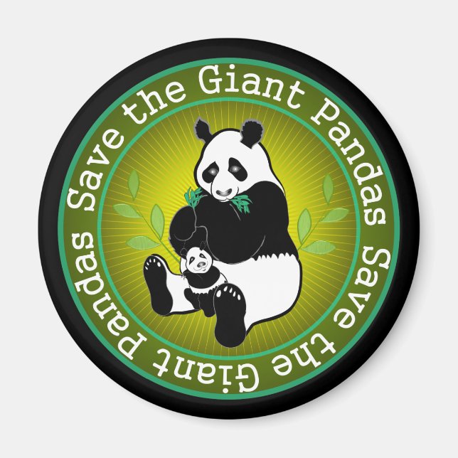 Spara till Giant Pandas Magnet (Framsidan)
