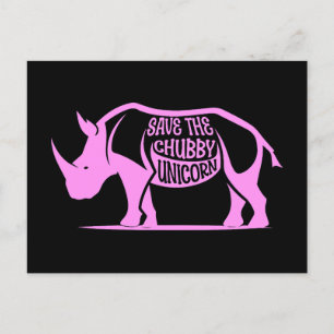 Spara till Knubbiget Unicorn, World Rhino Day Vykort