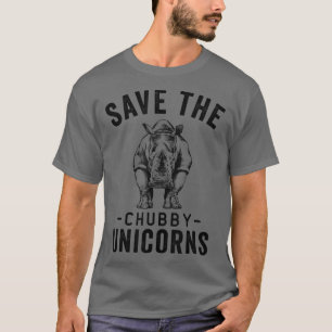 Spara till Knubbiget Unicorns Rhino Älskare T Shirt