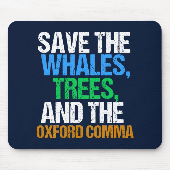 Spara till Oxford Comma Funny Musmatta (Framsidan)