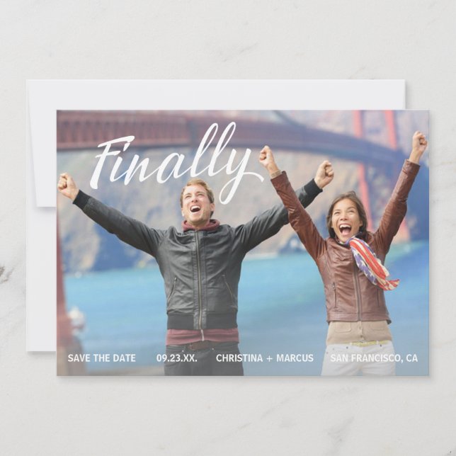 Spara till sist datumet Ro Guld Färgad Rand Spara Datumet (Framsida)