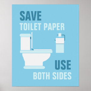 Spara Toilet Papper, Använda Båda sidor Poster