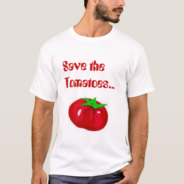 Spara tomaterna tee shirt (Framsida)