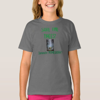 "SPARA TRÄD! ELIMINATE HOMEWORK!" Söt:) Tee