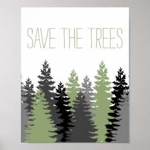 Spara Träd-skogen Poster