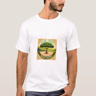 Spara Träd, Spara Vatten Eco-Friendly T-Shirt