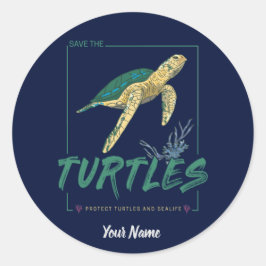 Spara Turtles för flicka som bara torterar kärlek Runt Klistermärke