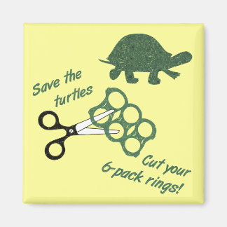 Spara Turtles Klipp ut sex Ringar Magnet