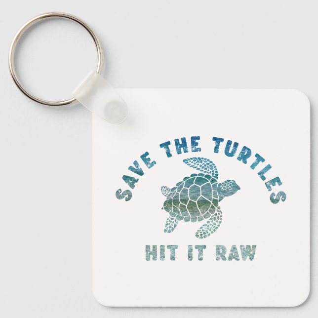 Spara Turtles Slå den Raw Nyckelring (Framsida)