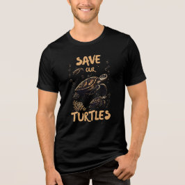 Spara Turtles T-Shirt, Eco Friendly Sea Turtle T Shirt