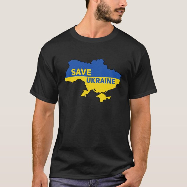 Spara Ukraina från det ryska intrång  T Shirt (Framsida)