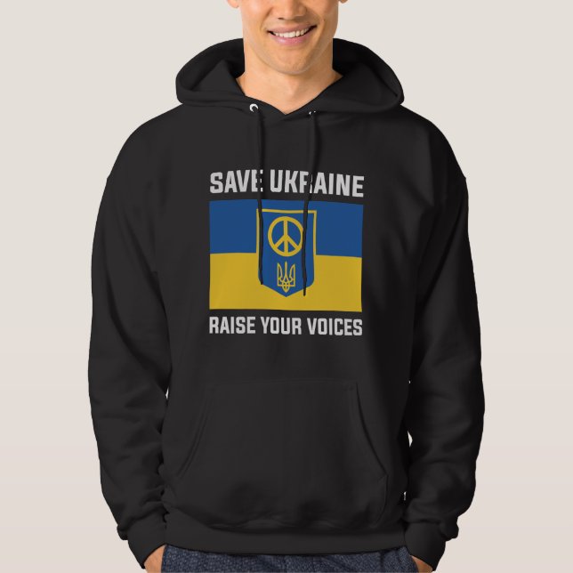 Spara Ukraina höjer era röster Hoodie (Framsida)