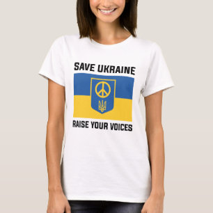 Spara Ukraina höjer era röster T Shirt