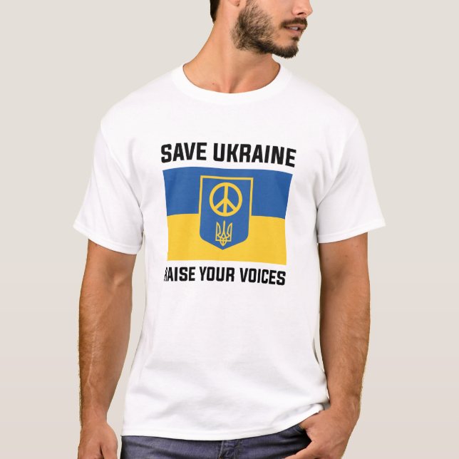 Spara Ukraina höjer era röster T Shirt (Framsida)