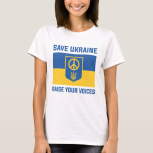Spara Ukraina höjer era röster T Shirt