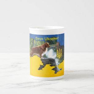 Spara Ukraina Toller mugg Benporslin Mugg