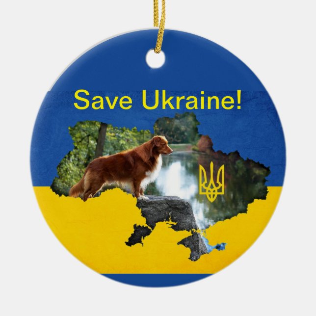 Spara Ukraina Toller Ornament (Framsidan)